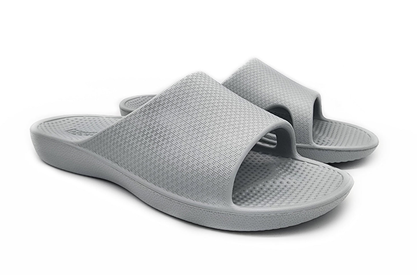 Archline Rebound Orthotic Slides Flip Flop Thongs Slip On Arch Support - Stone Grey-4