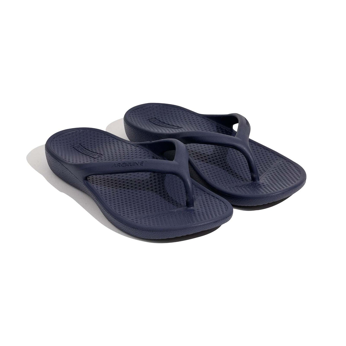 Archline Orthotic Foam Thongs Arch Support Flip Flops Orthopedic Rebound - Navy-4
