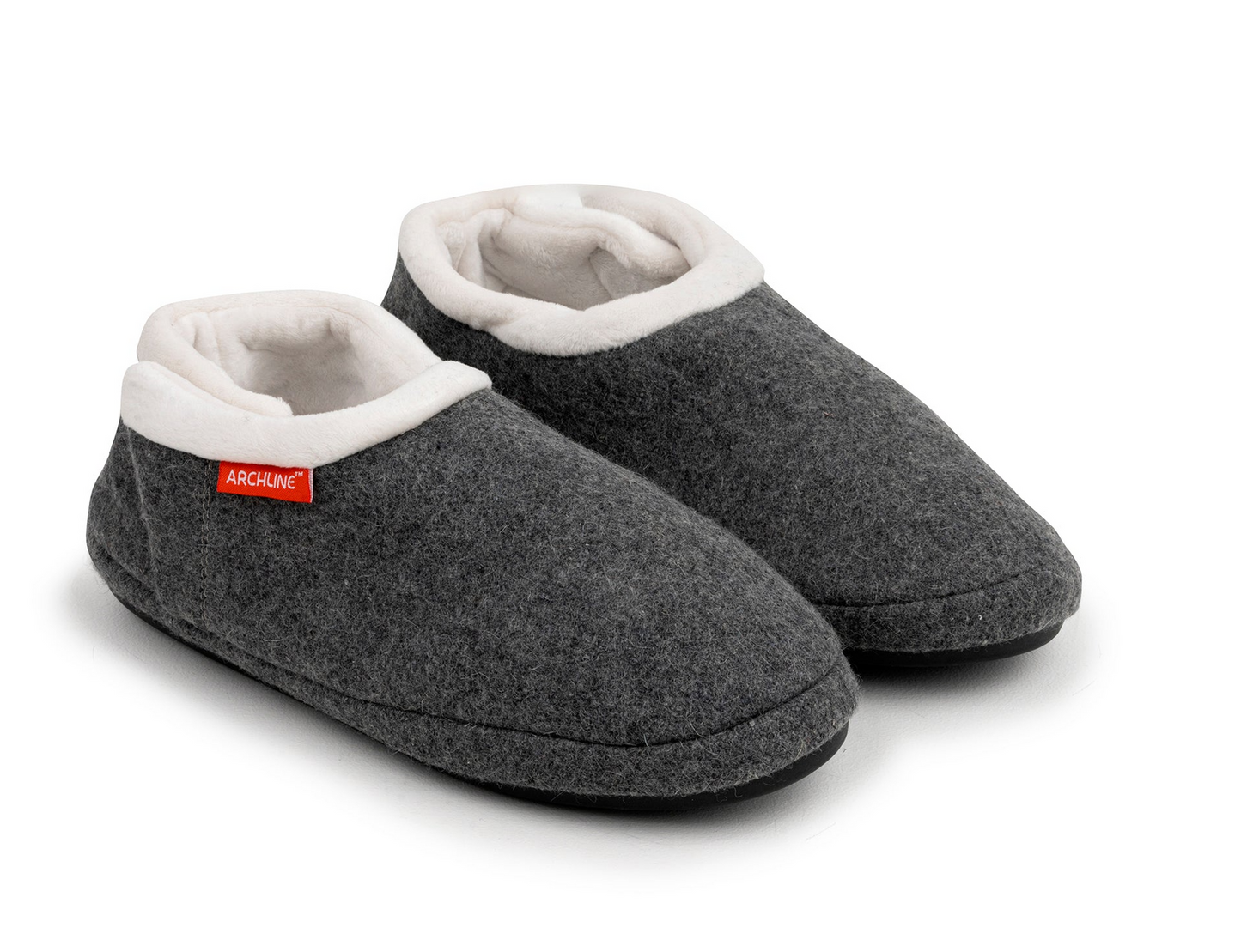 ARCHLINE Orthotic Slippers CLOSED Arch Scuffs Orthopedic Moccasins Shoes in Grey Marle-0
