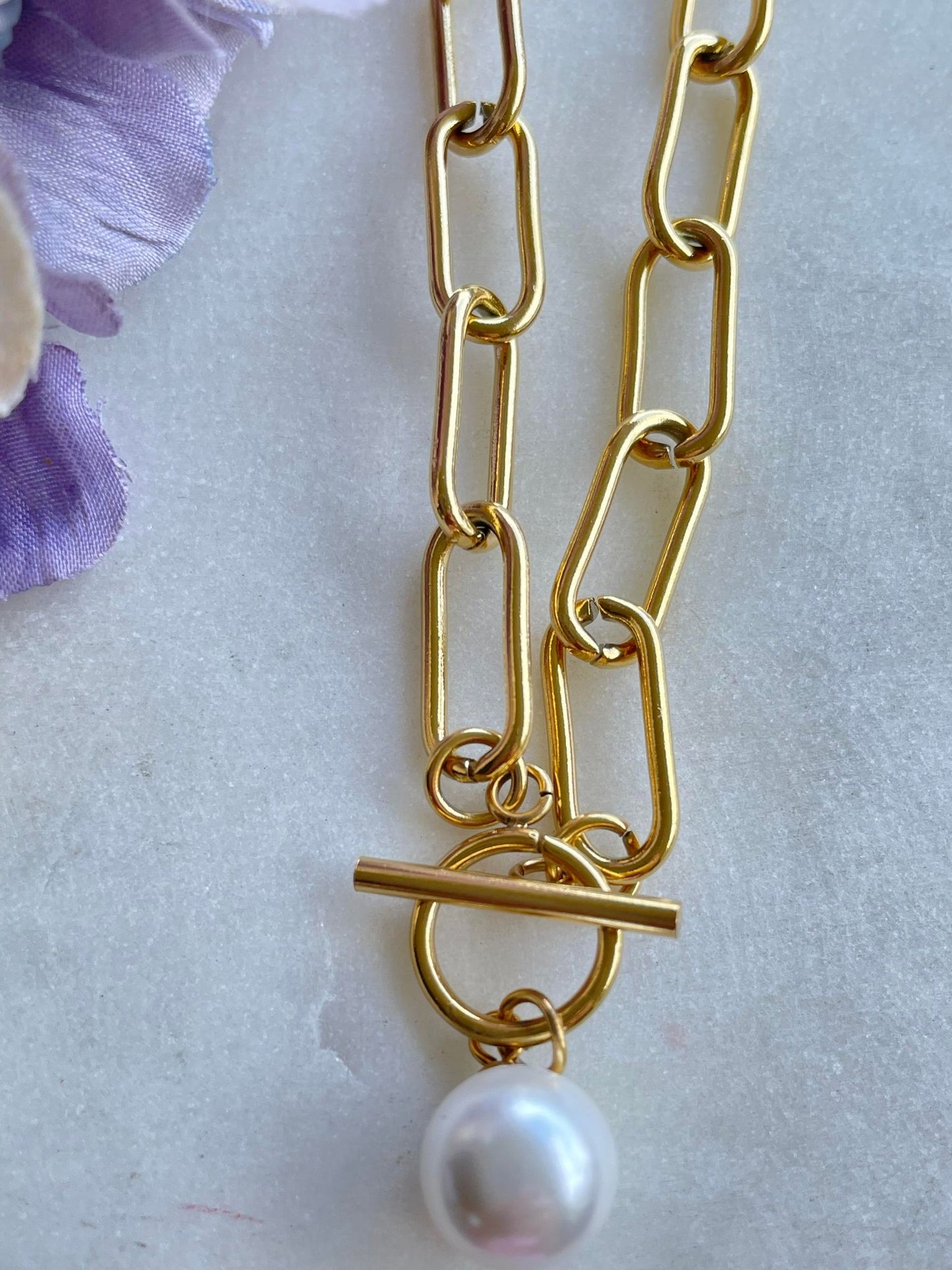 All knotted up with a pearl - gold – Tarnish Proof Jewellery-2