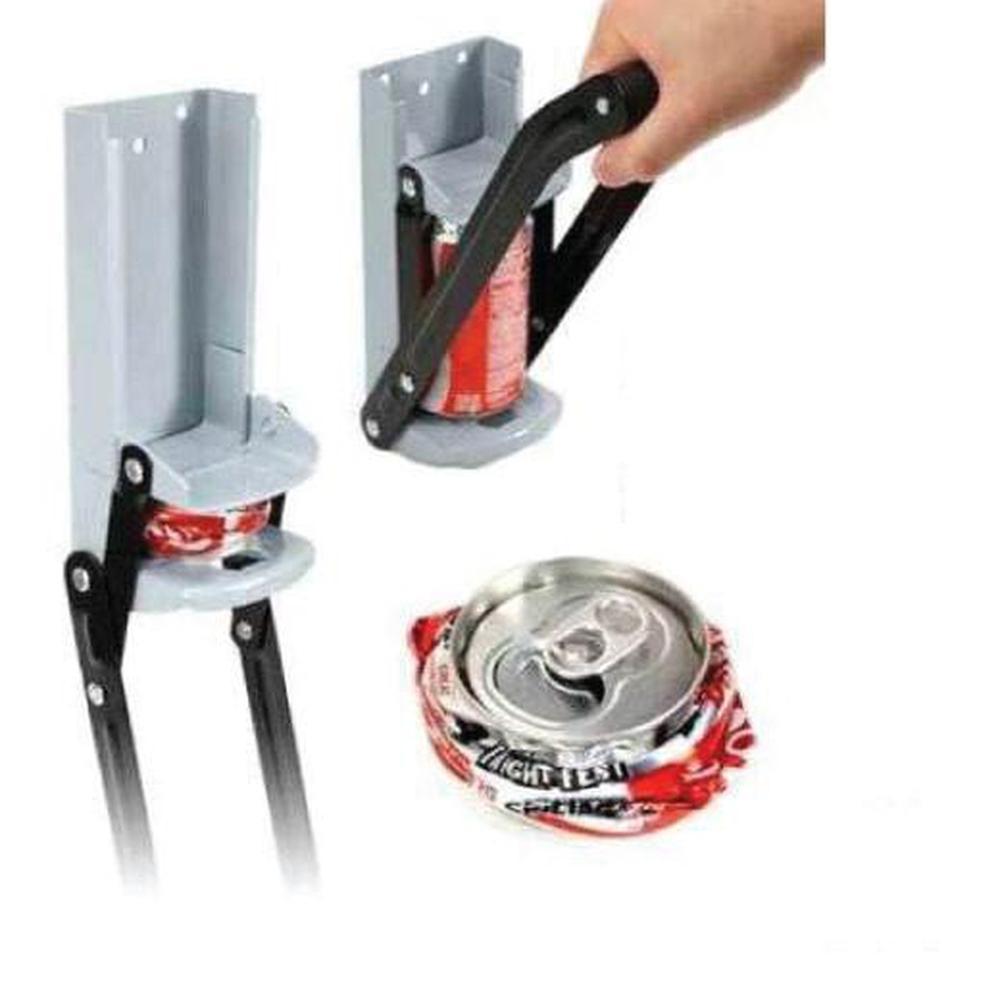 Aluminium Can Crusher - 16oz Beer Recycling Smasher - Wall Mounted Bottle Opener-1