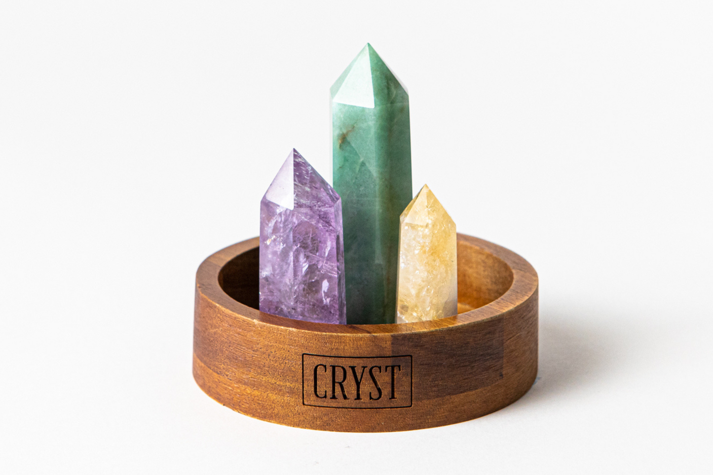 Aries Crystal Trio - Green Aventurine, Amethyst + Citrine-3