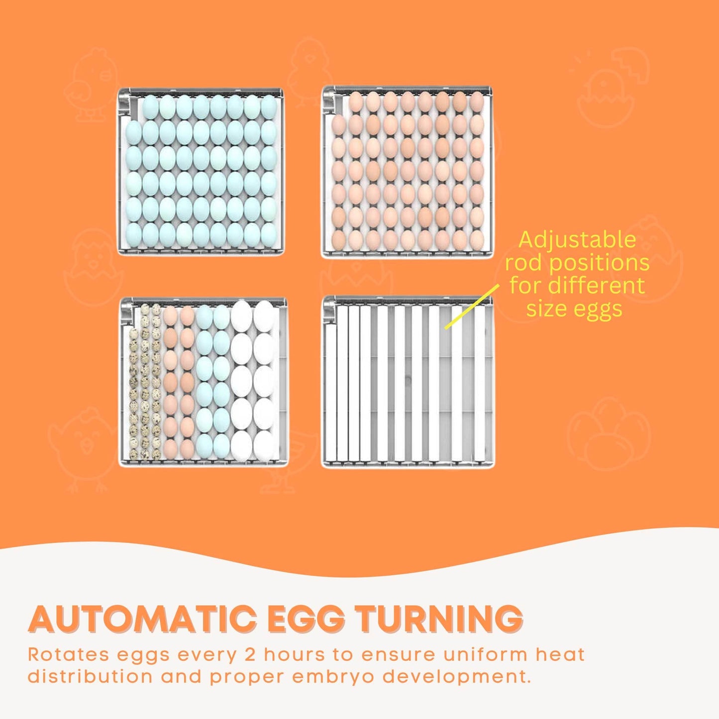 Automatic 130 Egg Incubator - Electric Digital Turning Chicken Quail Duck Hatching-4