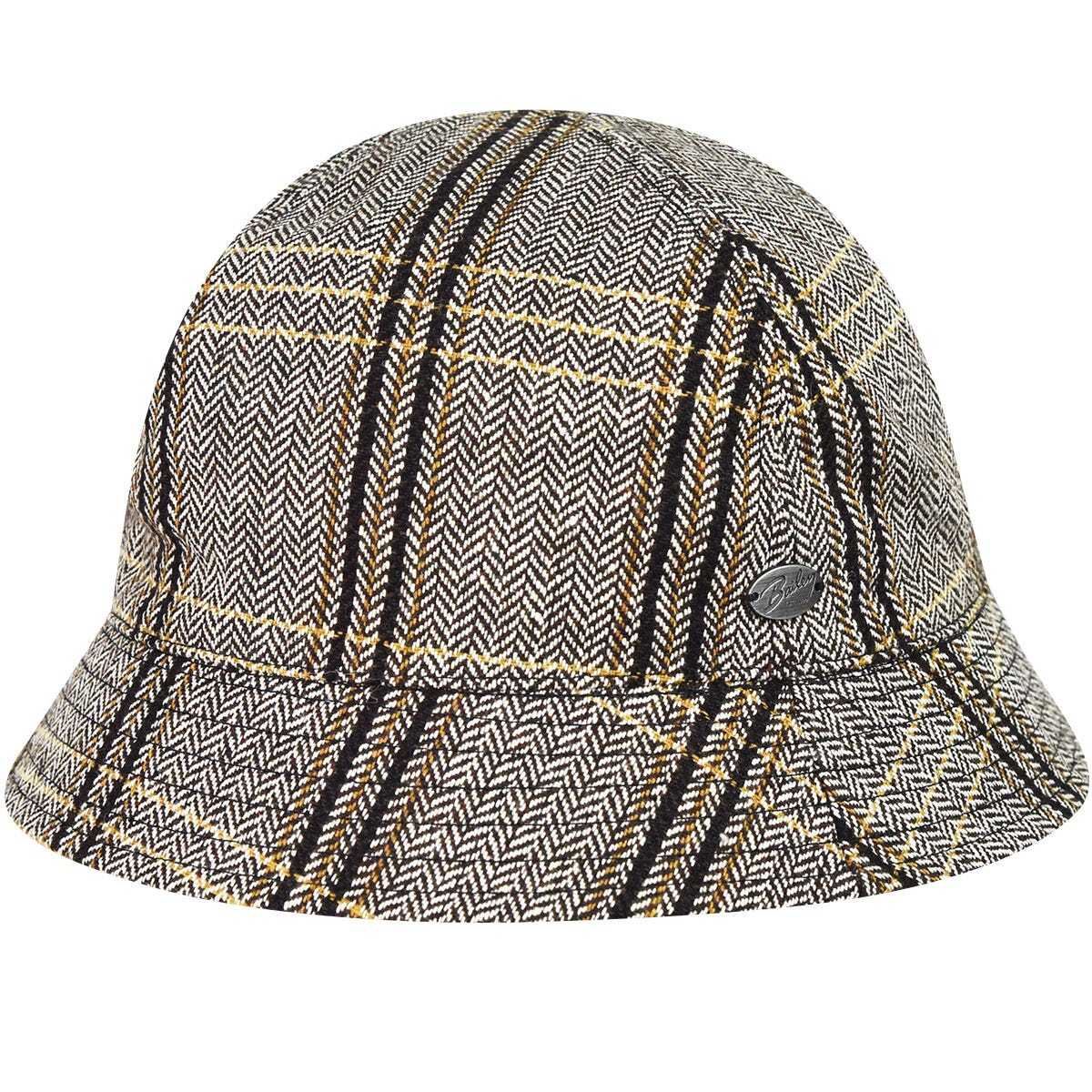 Bailey Mens Kensett Bucket Hat Water-Repellent For Autumn/Winter - Black Stripe-0