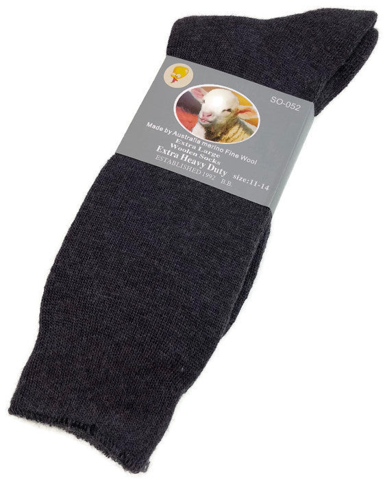 1 Pair Merino Wool Blend Woolen Work Socks Hiking Heavy Duty Warm Winter Thermal-5