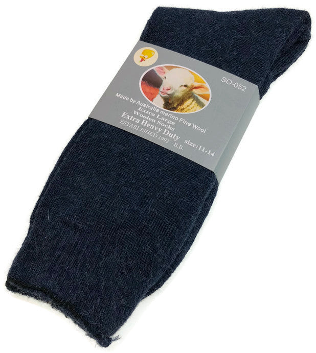1 Pair Merino Wool Blend Woolen Work Socks Hiking Heavy Duty Warm Winter Thermal-7