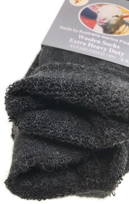 1 Pair Merino Wool Blend Woolen Work Socks Hiking Heavy Duty Warm Winter Thermal-3