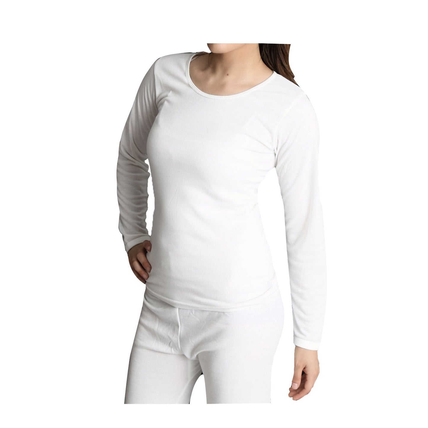 Ladies Merino Wool Blend Long Sleeve Thermal Spencer Top Underwear Thermals-8