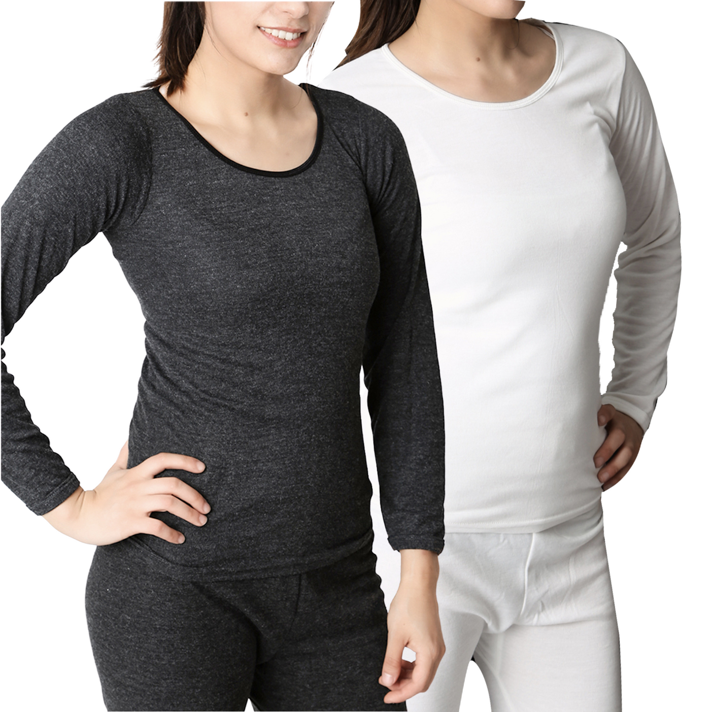 Ladies Merino Wool Blend Long Sleeve Thermal Spencer Top Underwear Thermals-0