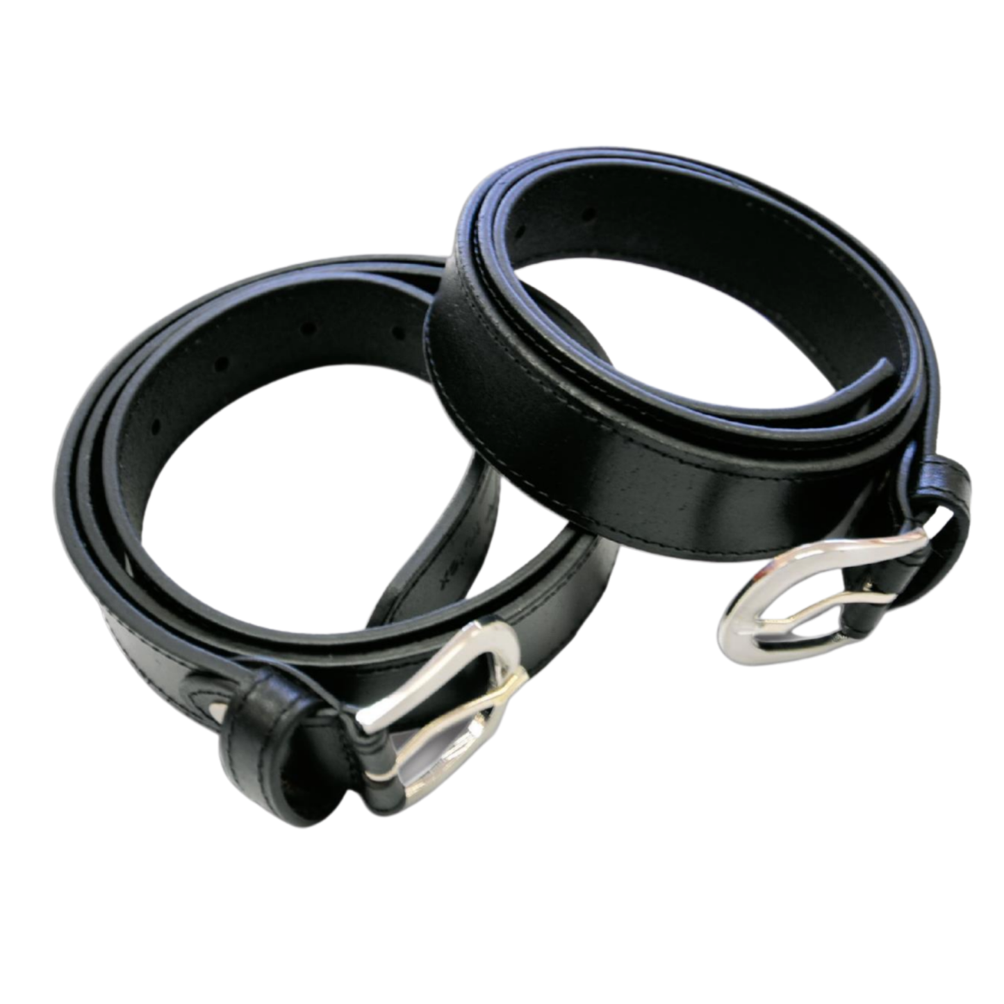 Mens Genuine Full Top Grain Leather Belt w/ Buckle - Black-3