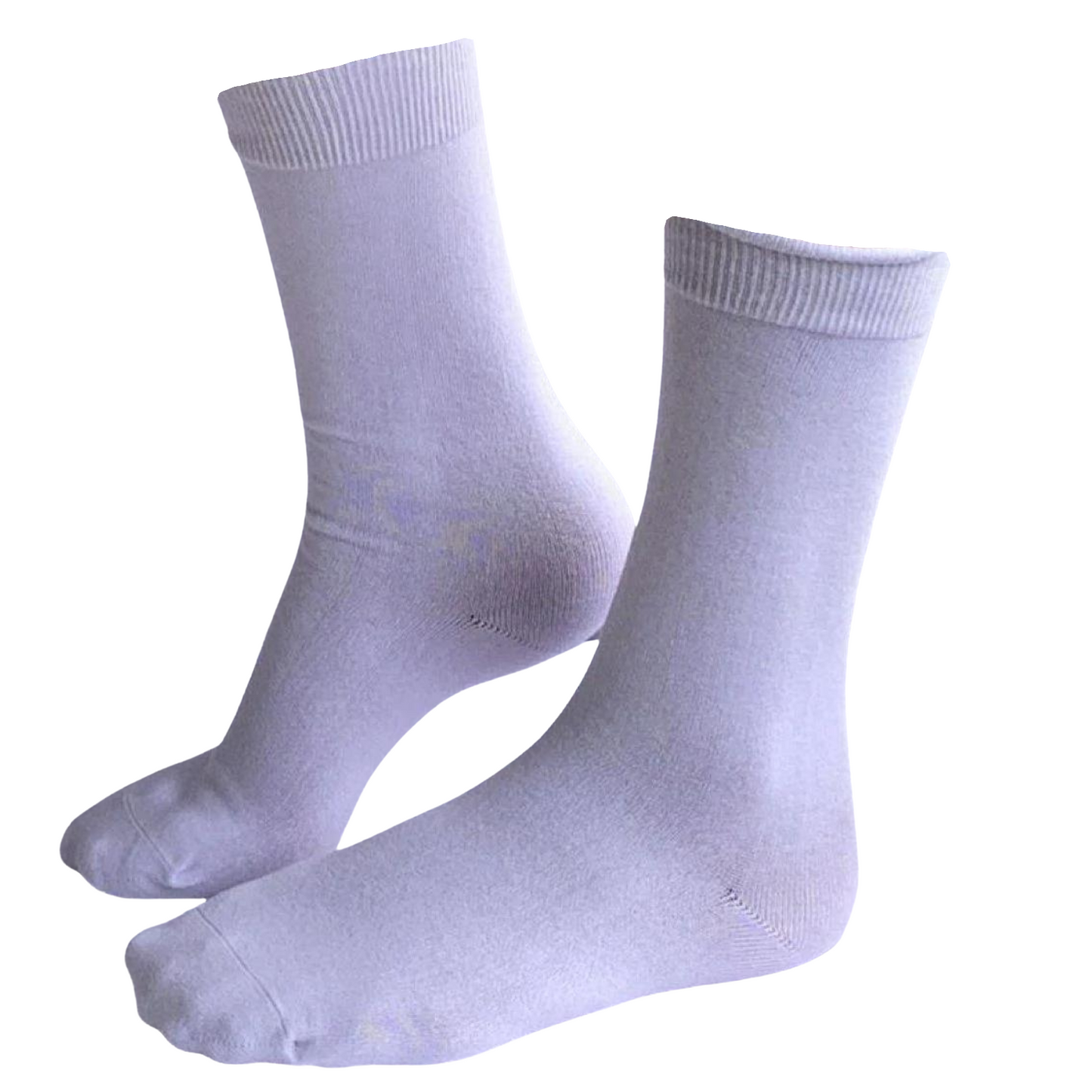 1 Pair Bamboo Derived Loose Top Socks Diabetic Style Comfort Circulation - White