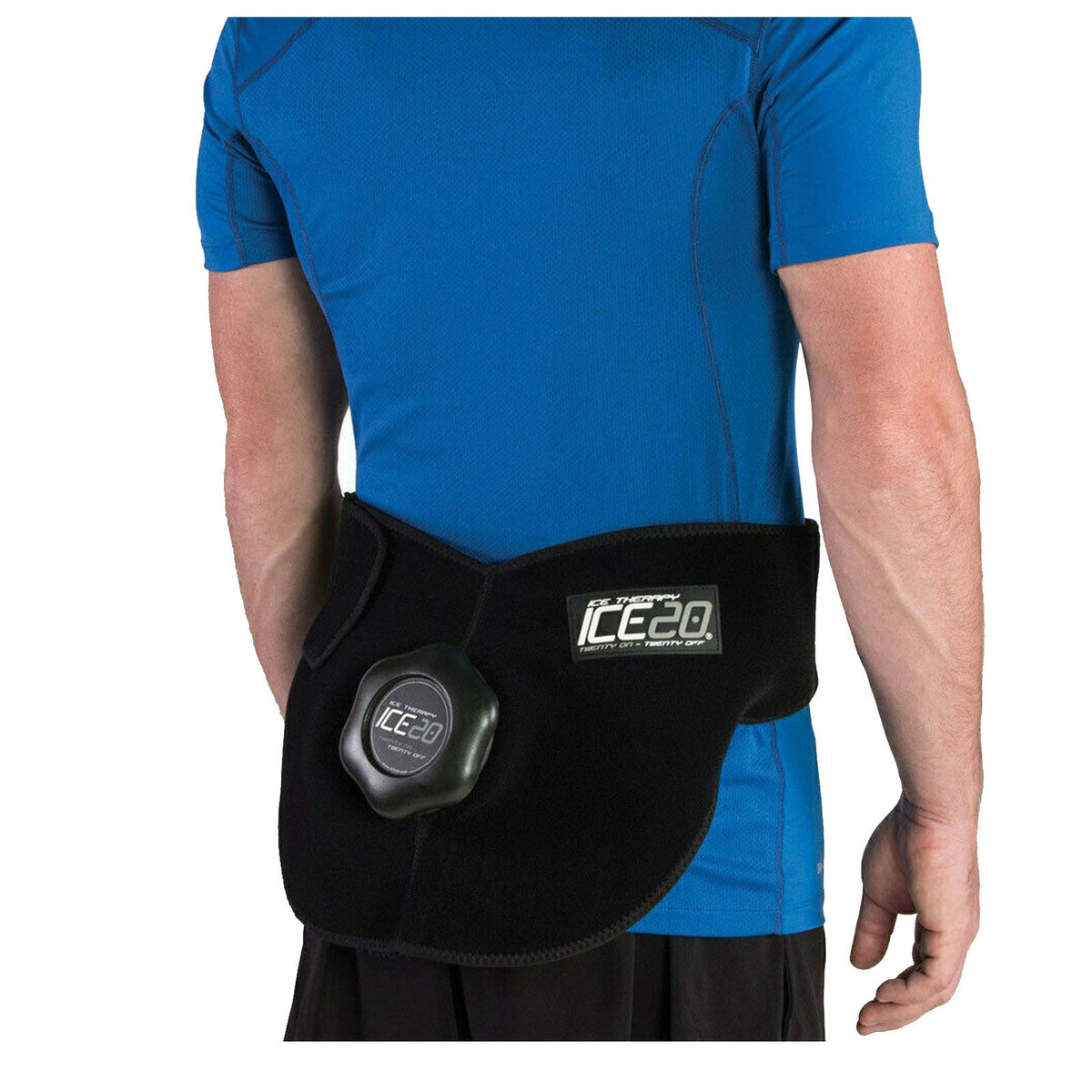 ICE 20 Back/Hip Strap Compression Therapy Wrap Cold Pain Relief