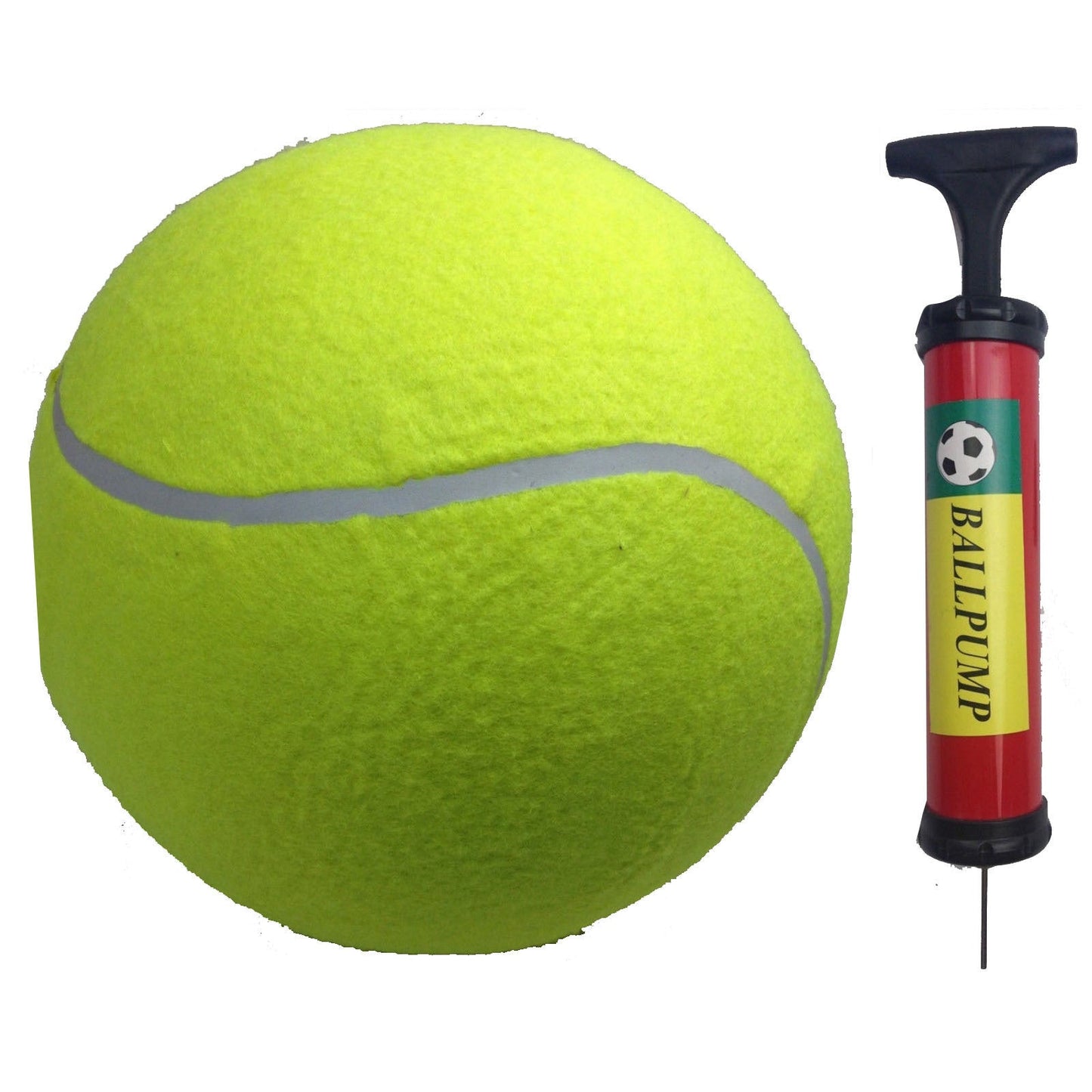 10" GIANT TENNIS BALL with BALL PUMP Air Inflator for Autographs Signatures-0
