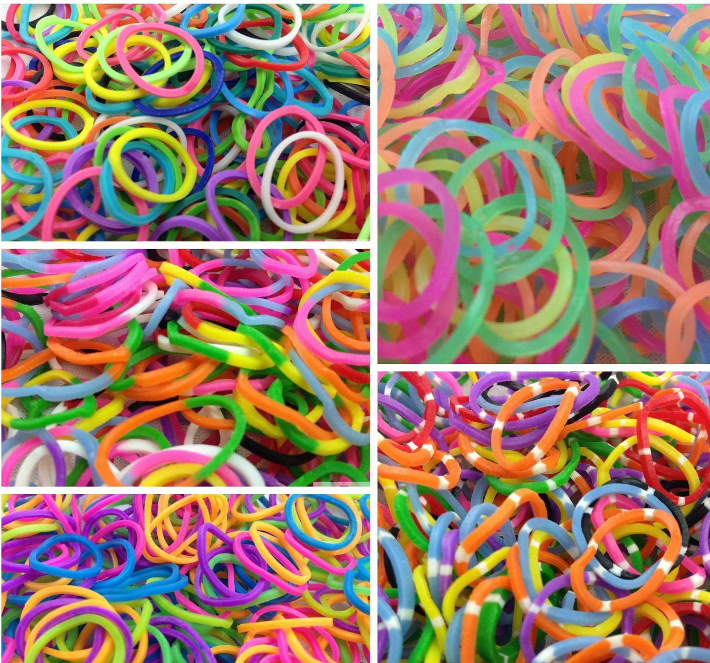1200 pcs LOOM BANDS Rubber Refill Kit DIY Magical Bracelet 36S Clips,6 Hook-7