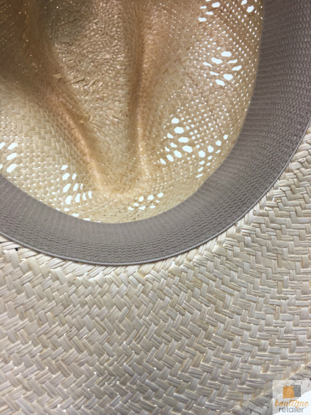 Natural VENTED PALM STRAW PANAMA HAT FEDORA Summer Trilby Sun Summer Cap 2848-4