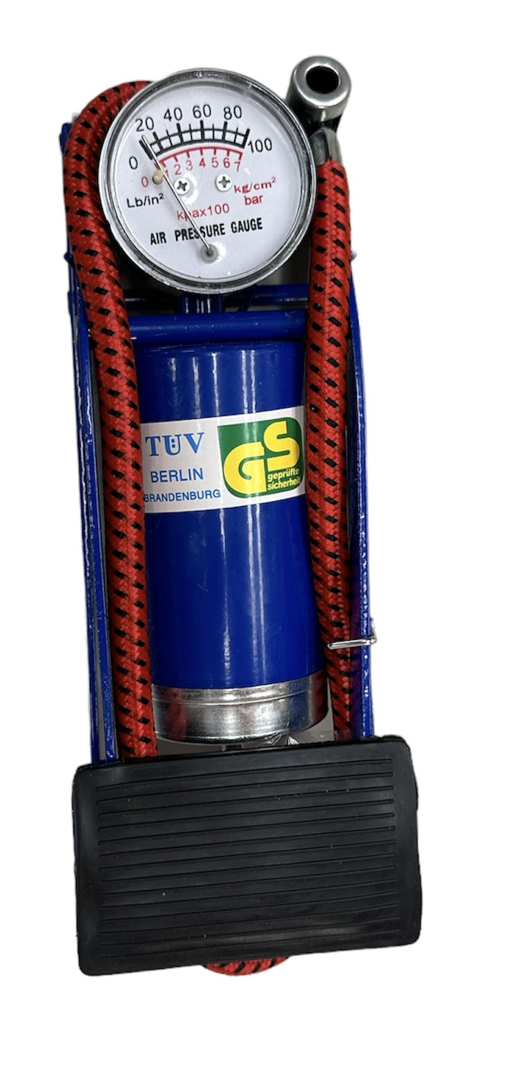 2x HIGH PRESSURE FOOT PUMP Ball Bicycle Motorbike Car Tire Inflator Tyre Air-3