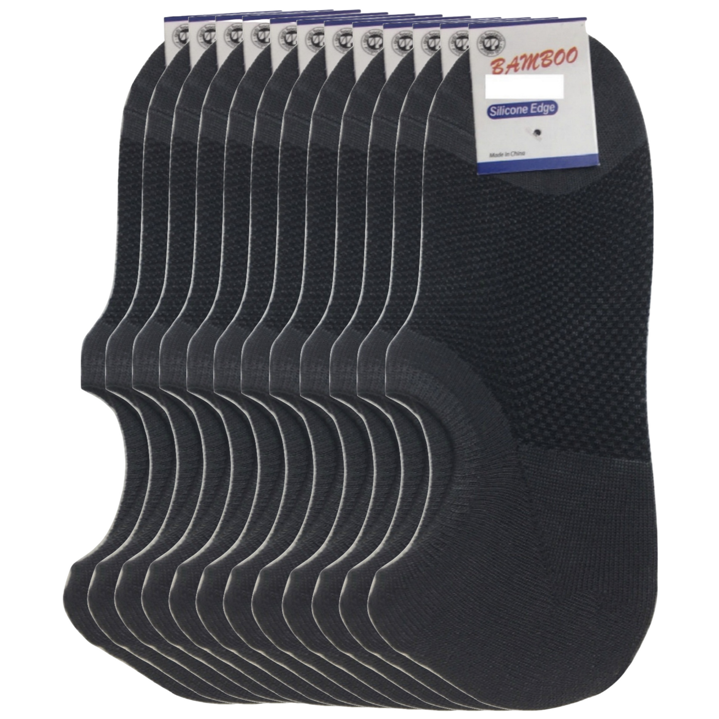 12x Pairs No Show Bamboo Socks Non-Slip Heel Grip Low Cut Invisible Footlet New-9