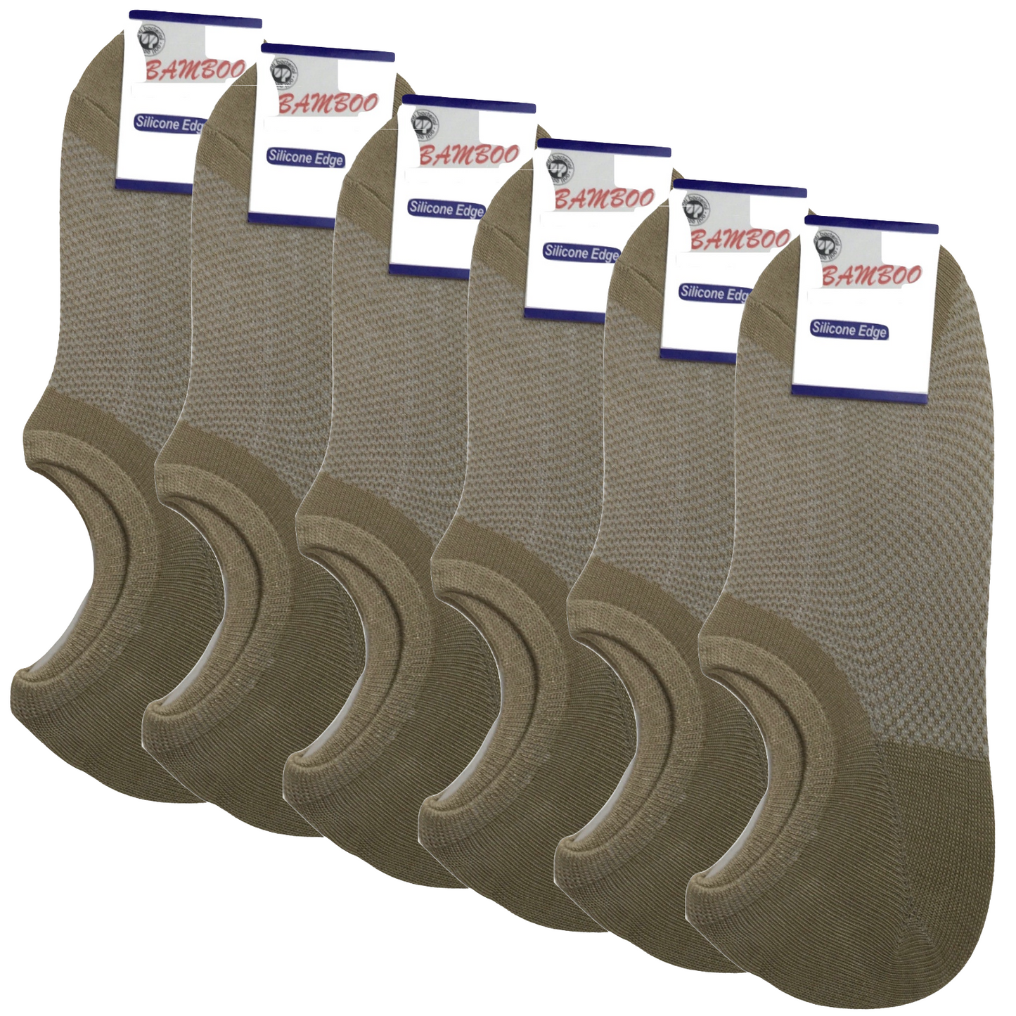 6x Pairs No Show Bamboo Socks Non-Slip Heel Grip Low Cut Invisible Footlet New-7