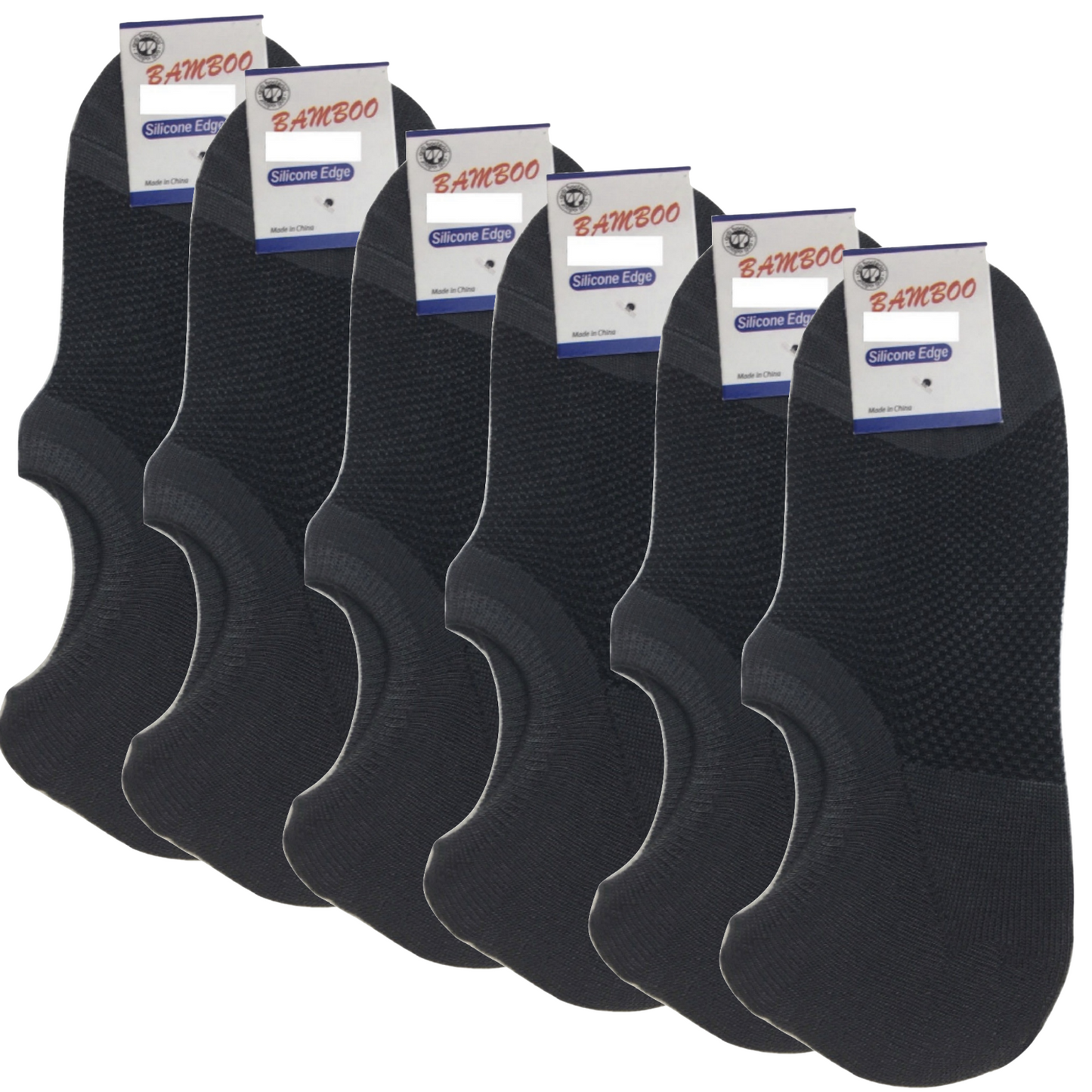 6x Pairs No Show Bamboo Socks Non-Slip Heel Grip Low Cut Invisible Footlet New-13