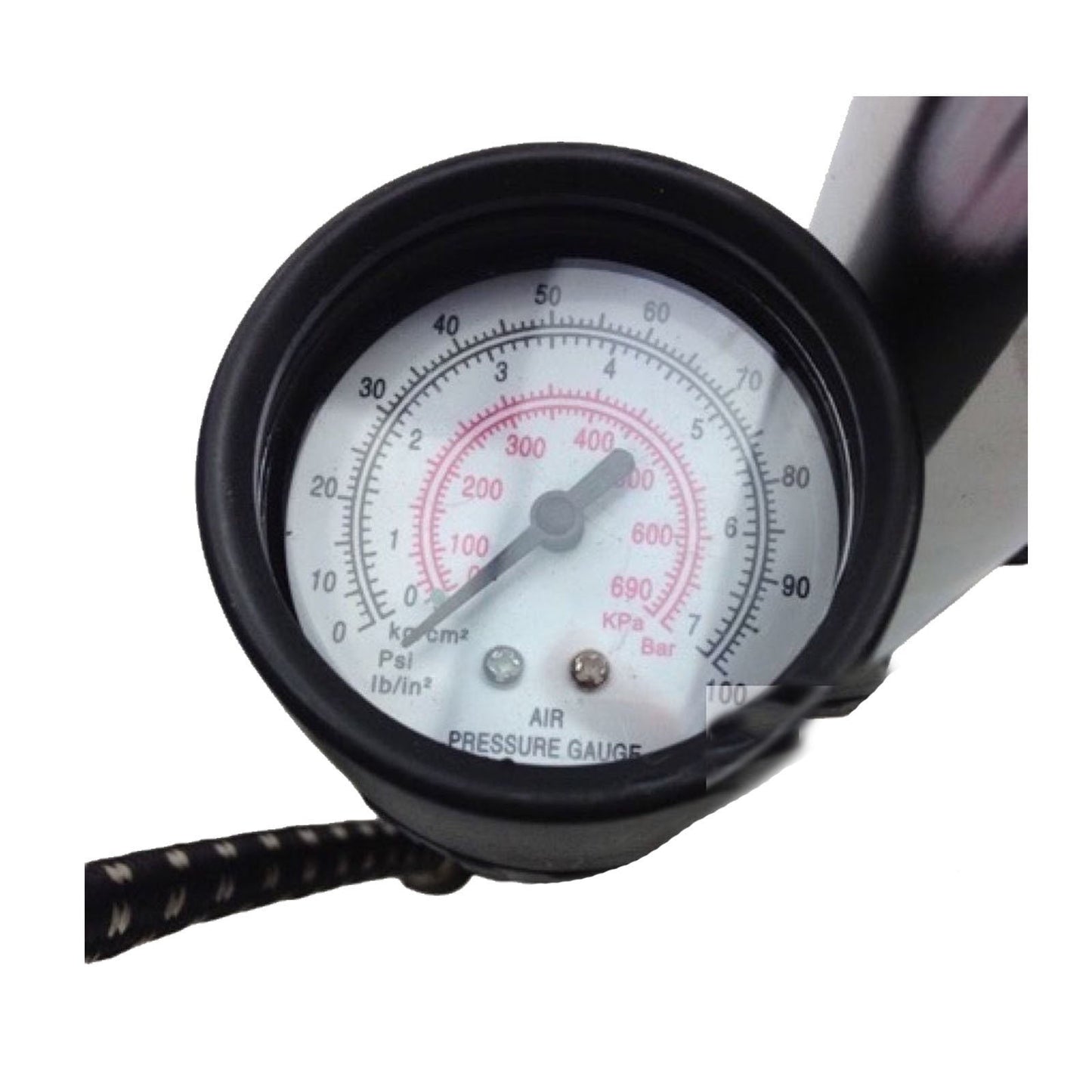 HAND TYRE PUMP With Booster & KPA Gauge Psi Bike Air Inflator Bicycle Tire-4