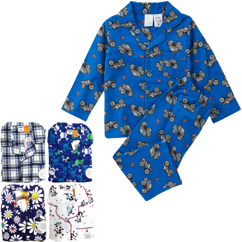 KIDS FLANNELETTE PYJAMAS PJs Boys Girls Flannel Pajamas Pyjama Winter Set PJ-0