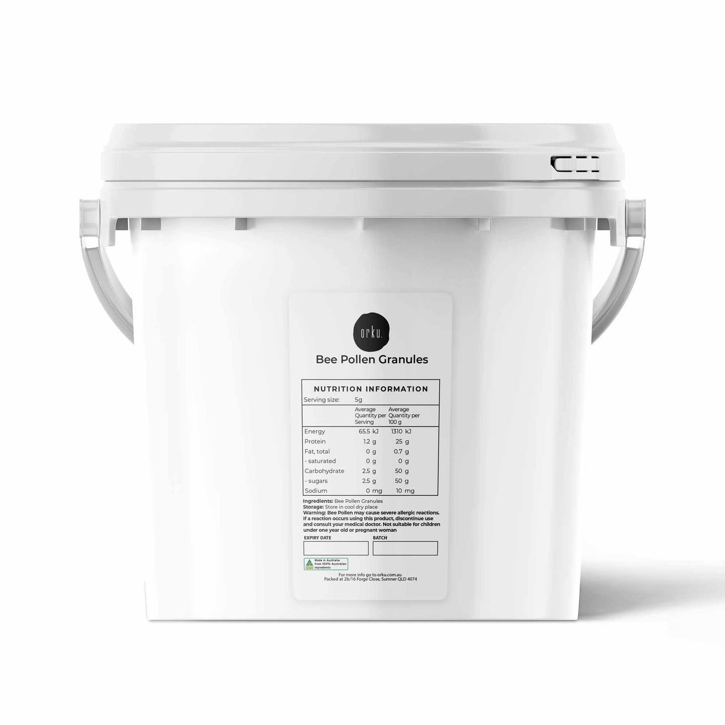 Bee Pollen Granules Tub Bucket - 100% Australian Pure Raw Supplement-5
