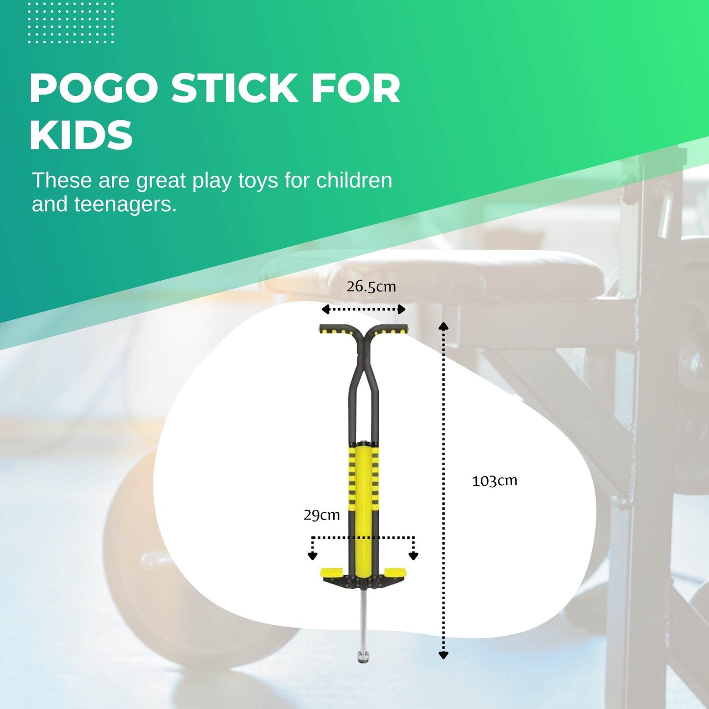 Black and Yellow Pogo Stick - Children's Large Jumping Jackhammer Toy-2