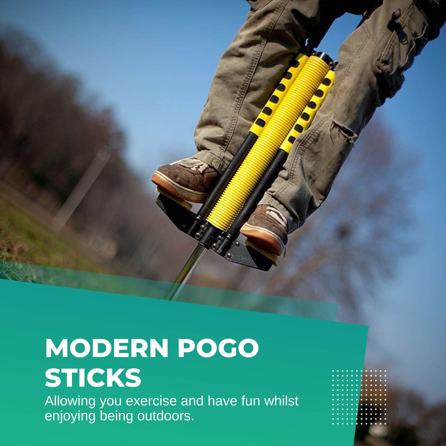 Black and Yellow Pogo Stick - Children's Large Jumping Jackhammer Toy-3