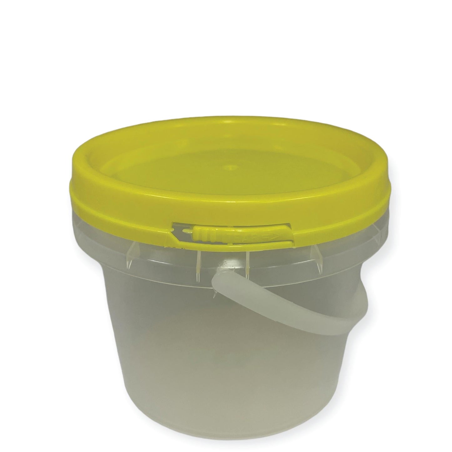 Bulk 10 x 0.8L Honey Bucket with Lid - 1Kg Clear Tamper Proof Plastic Tub-3