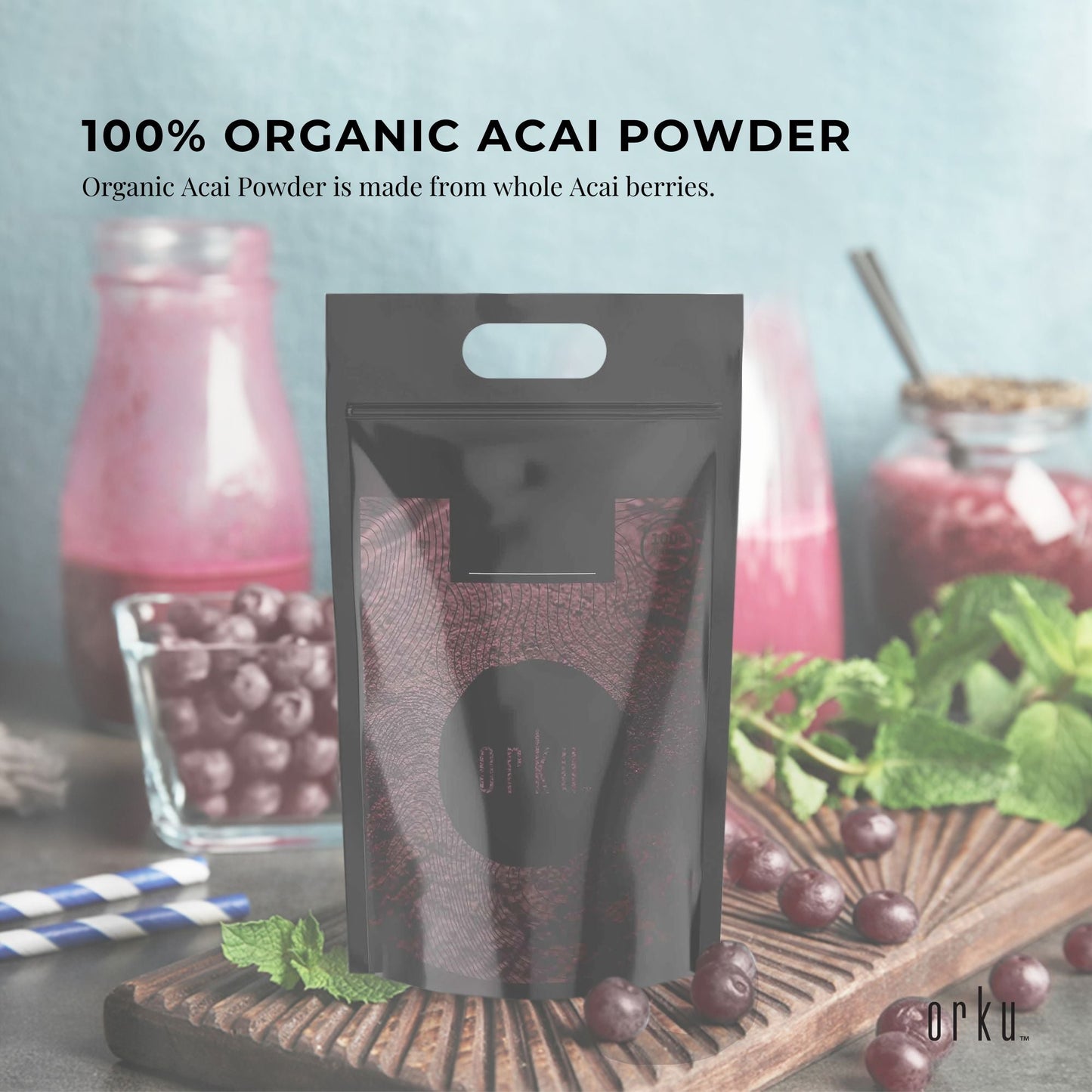 Bulk 10Kg Acai Powder 100% Organic - Superfood Amazon Berries-1