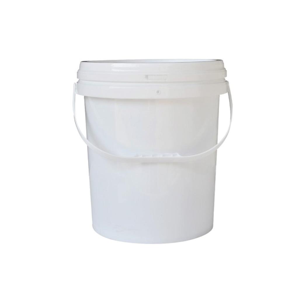 Bulk 10x 10L Plastic Buckets + Lids - Empty White With Handle - Large Food Pail-0