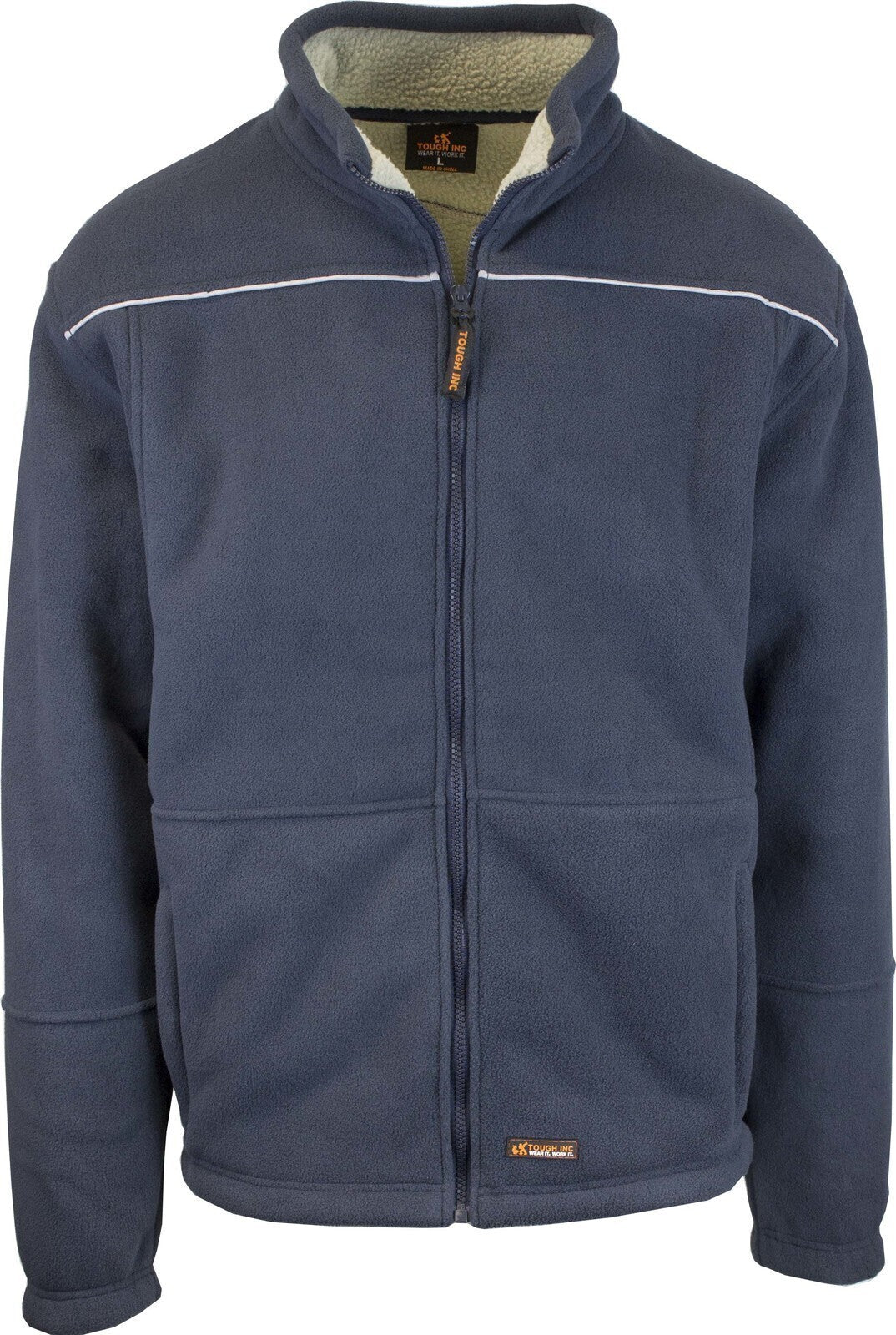 Mens Full Zip Sherpa Polar Fleece Jumper Lined Warm Winter Jacket Pullover-0