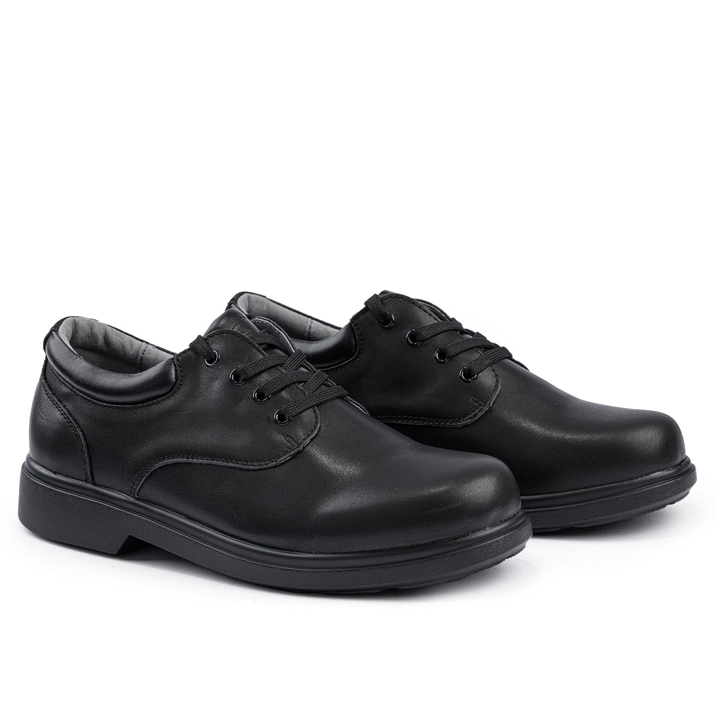 Class Senior Lace School Shoes - Black-1