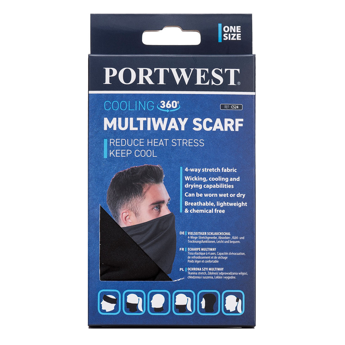 Portwest 360 Degree Cooling Multiway Scarf-2