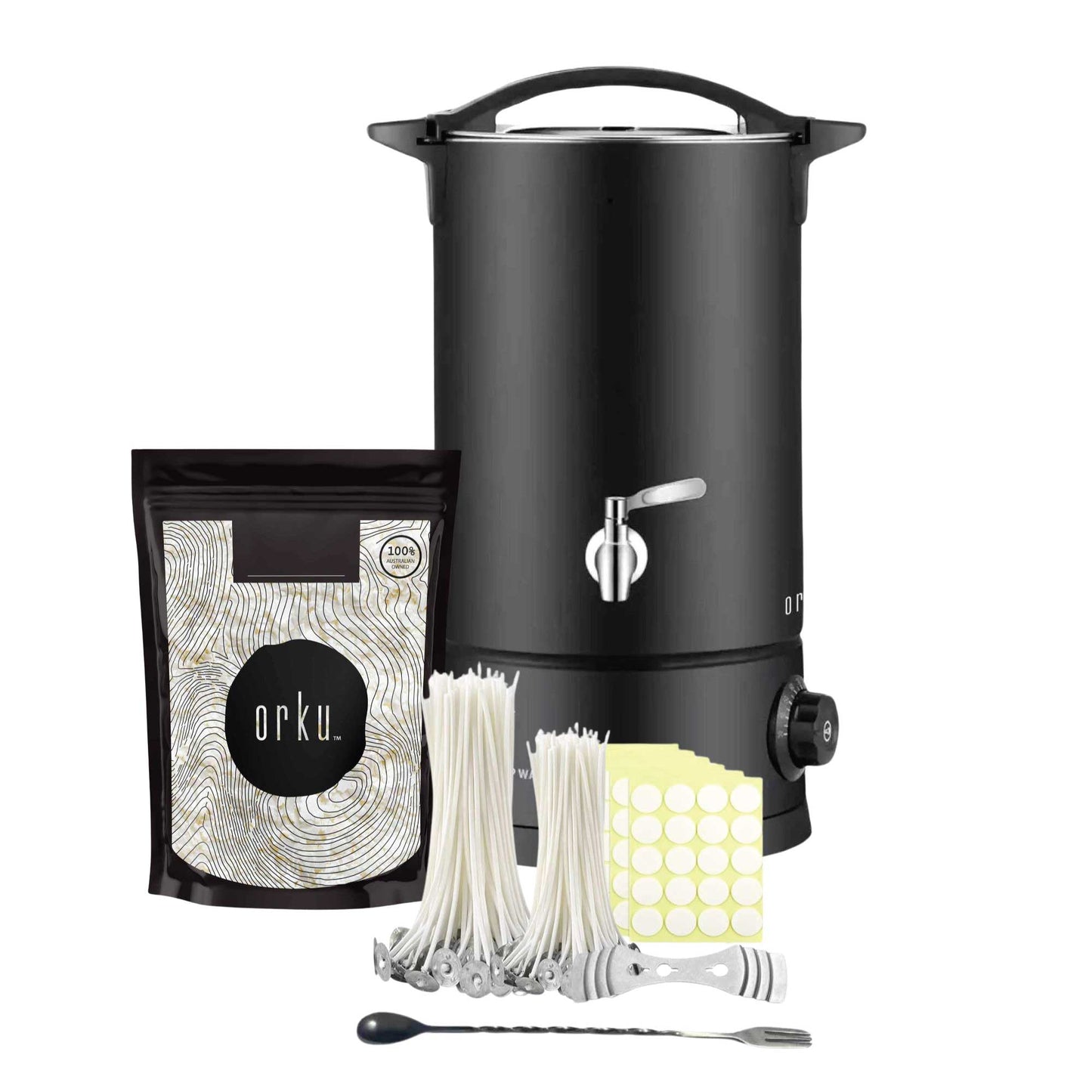 Candle Making Kit - Wax Melting Heater + Soy Wax Flakes + Wicks-0