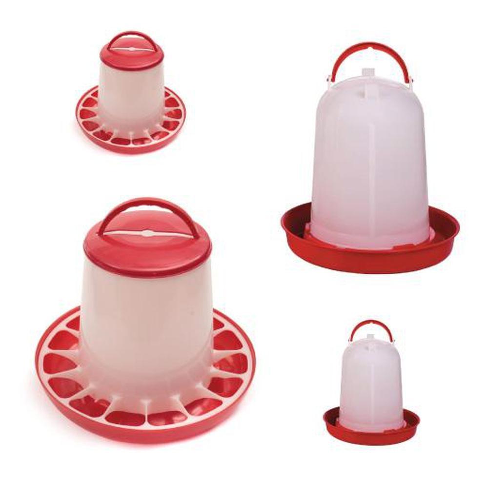 Chicken Poultry Feeders And Drinkers - Chook Plastic Water Drinking + Feeding-0