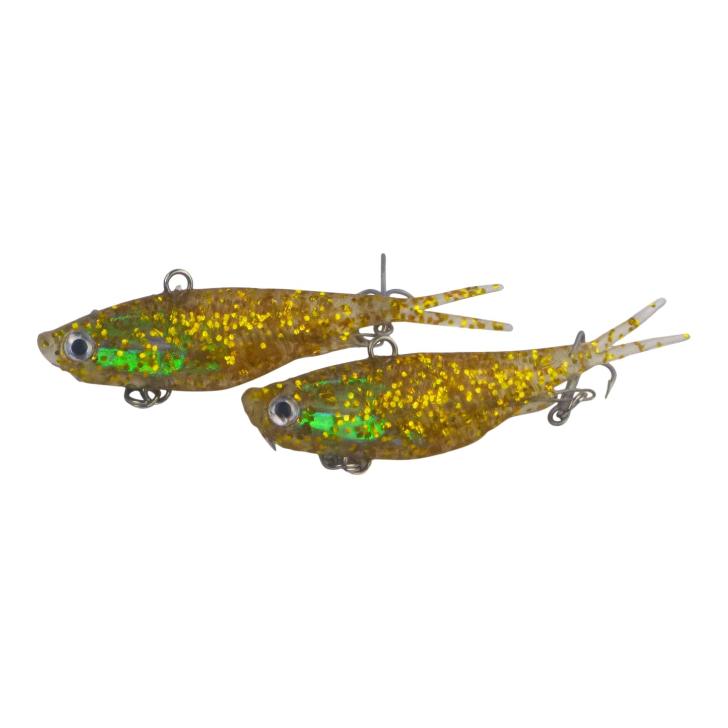 Swimerz 95mm Soft Vibe, Clear Gold, 2 pack-0