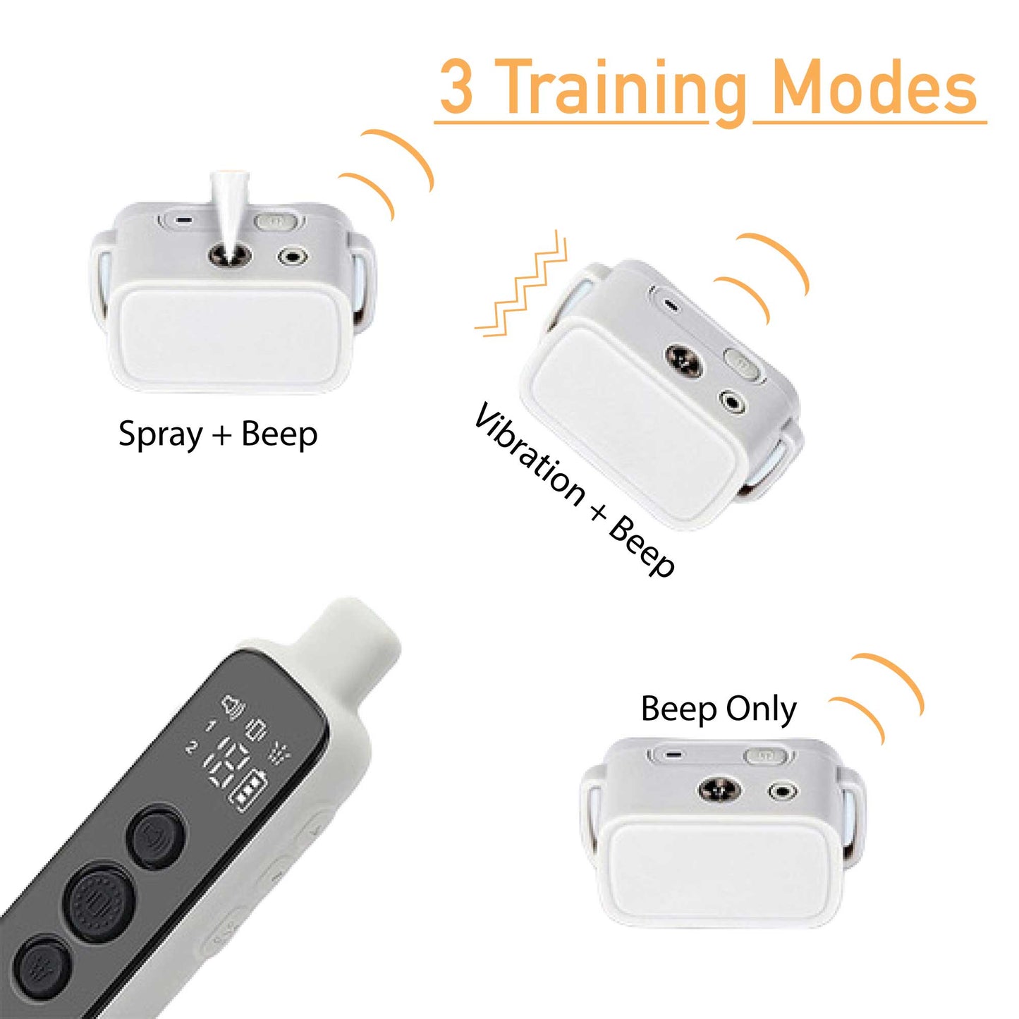 Dog Bark Collar - Rechargeable Remote Citronella Mist Spray Trainer-2