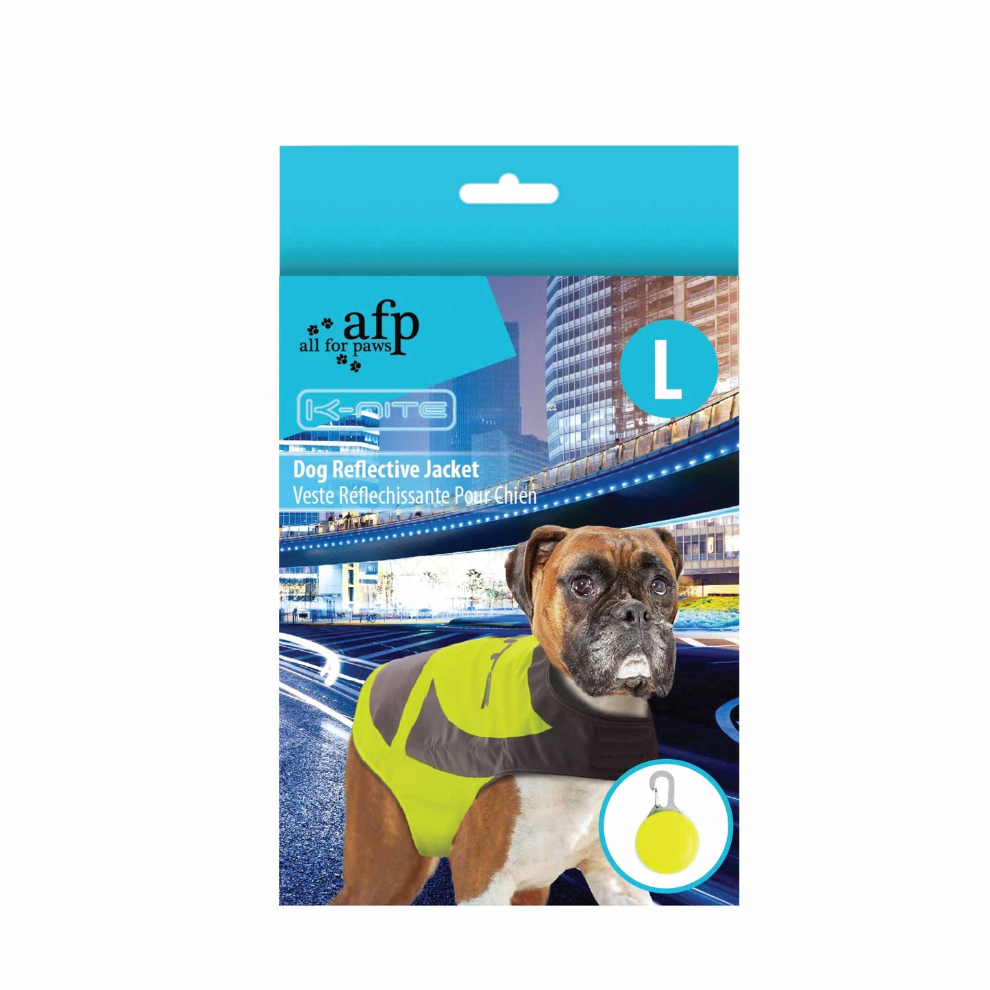 Dog Reflective Jacket Hi Vis Vest with Light Up Pendant for Small Breed Dogs-6