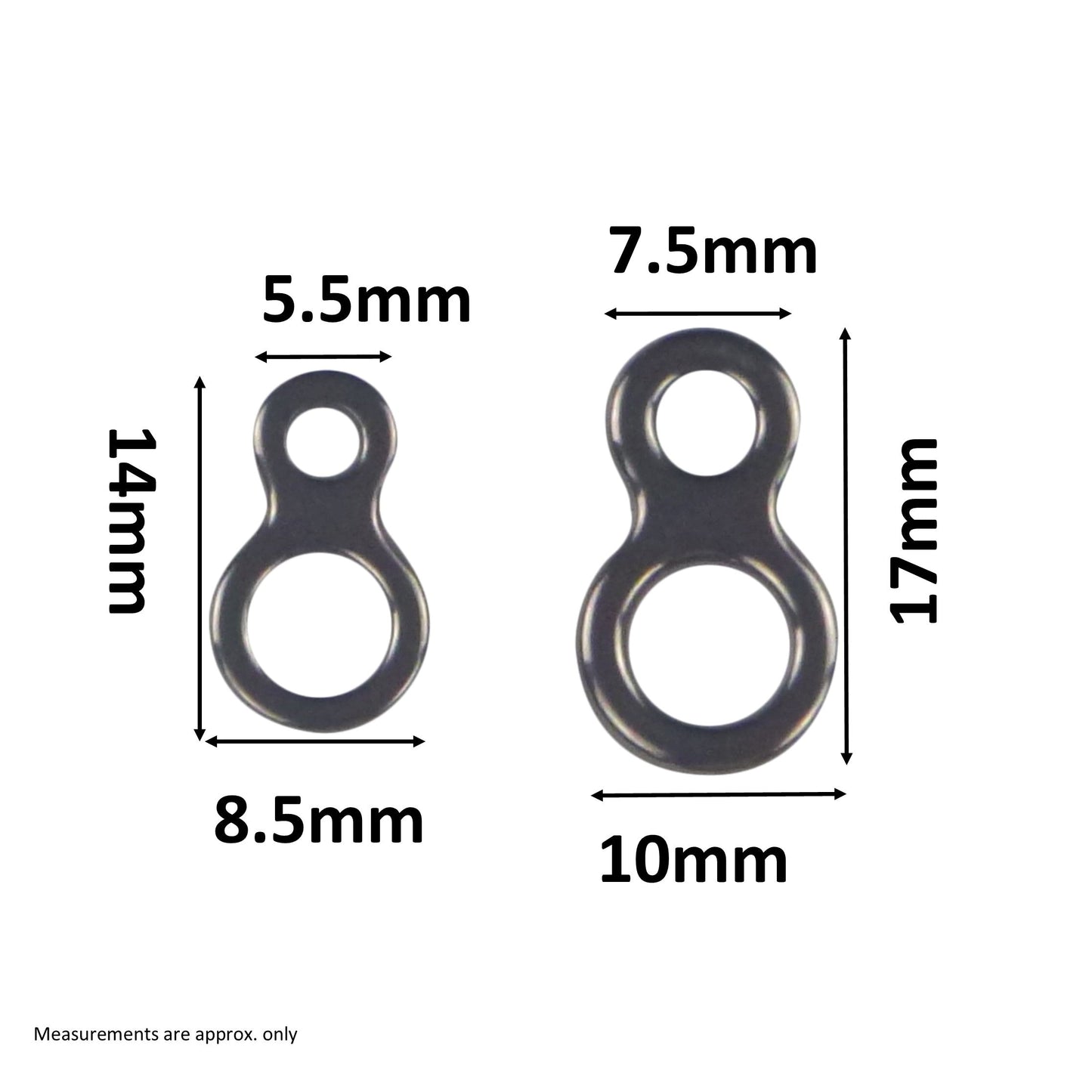 Swimerz 180kg Solid Double Rings, 14mm, 20 pack-1