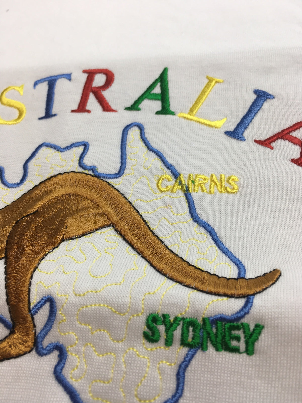 Adult Australia Kangaroo T Shirt Tee 100% Cotton Top Aussie Day - White-3