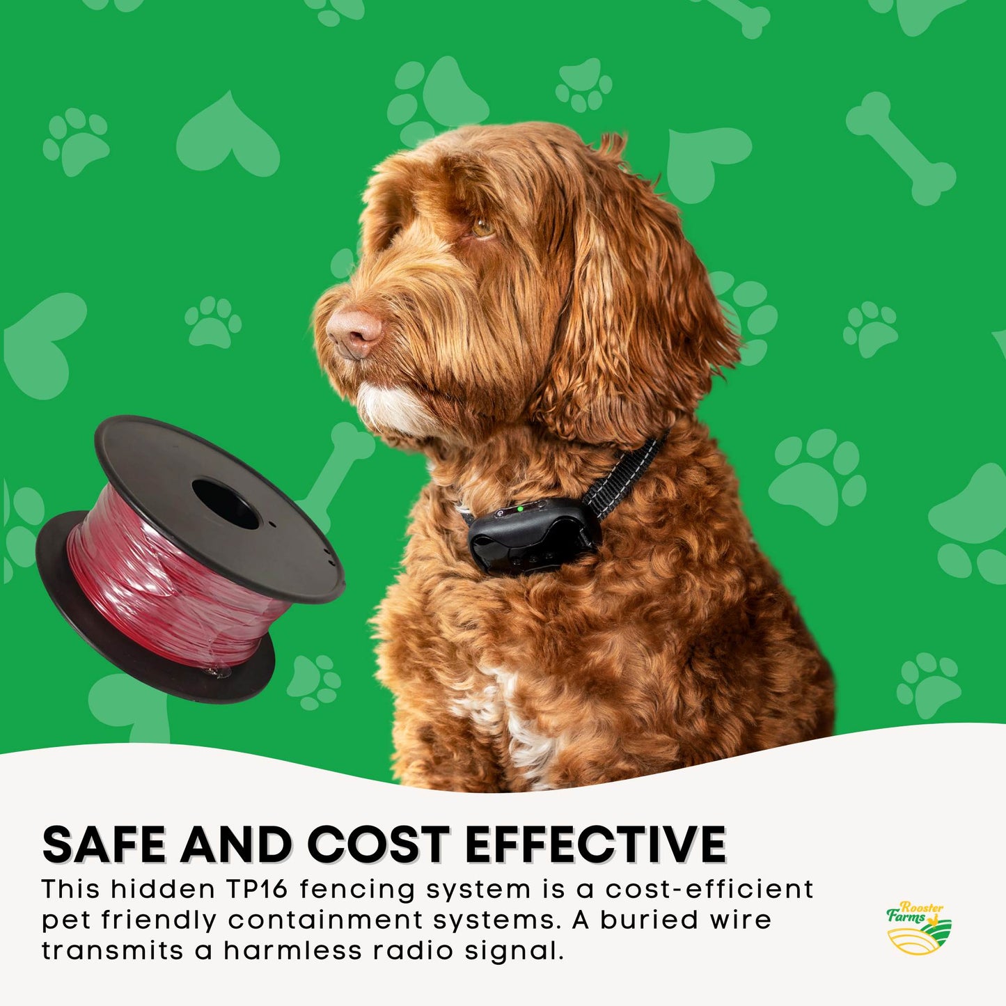 Electronic Dog Fence System -Invisible Electric Wireless TP16 Containment Collar-2