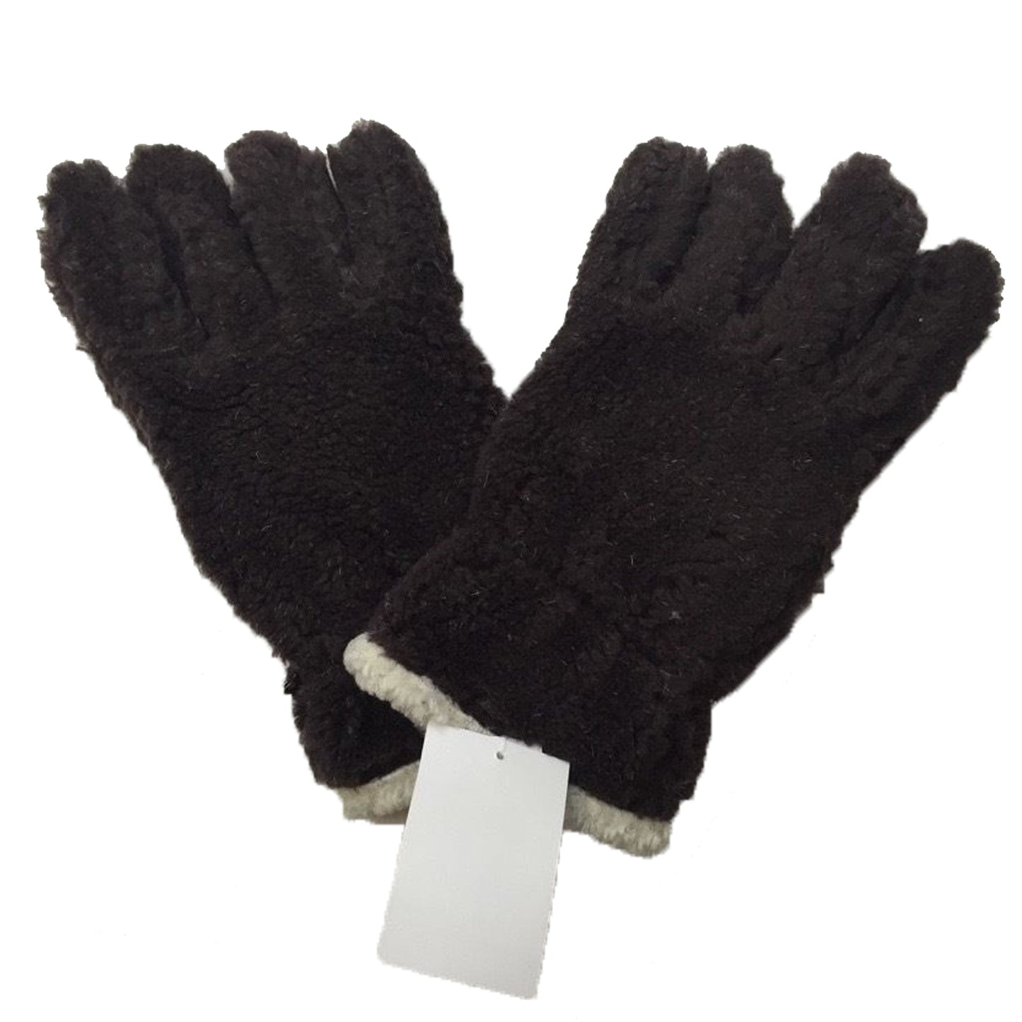 Thick FLEECY Boucle Warm Gloves Winter Knit Fluffy Warm Wrist Length Plush Ski-9