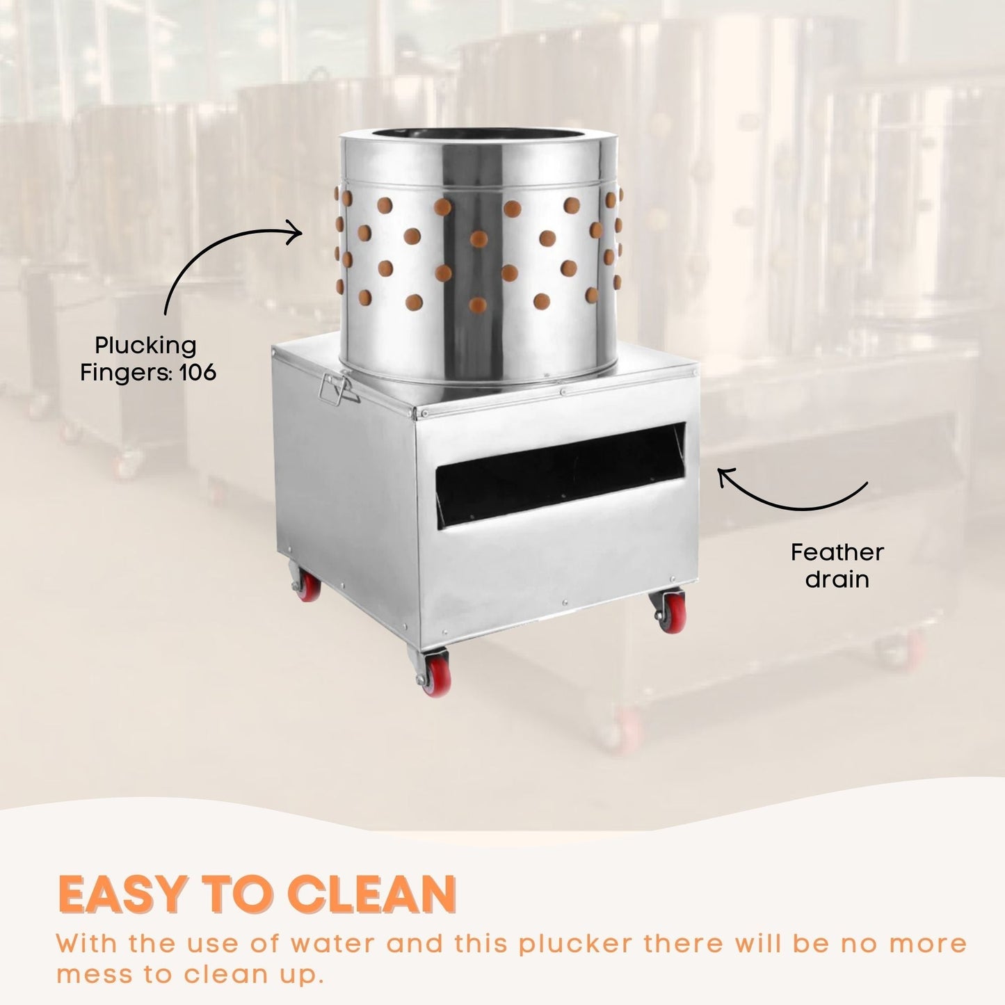 Free Shipping 50cm Chicken Feather Plucker Machine Electric Automatic Poultry-4