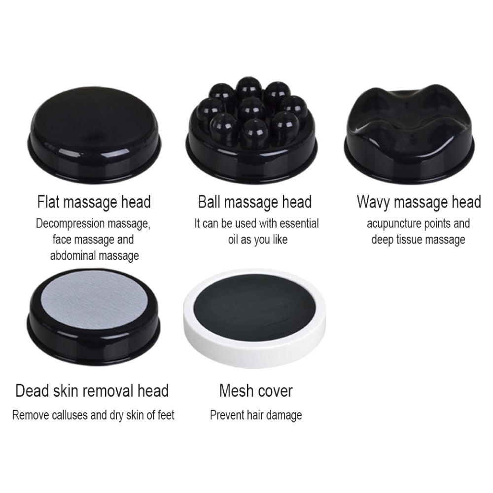 Full Body Vibration Handheld Massager - 4 Massage Heads Neck Shoulders Back Legs-4