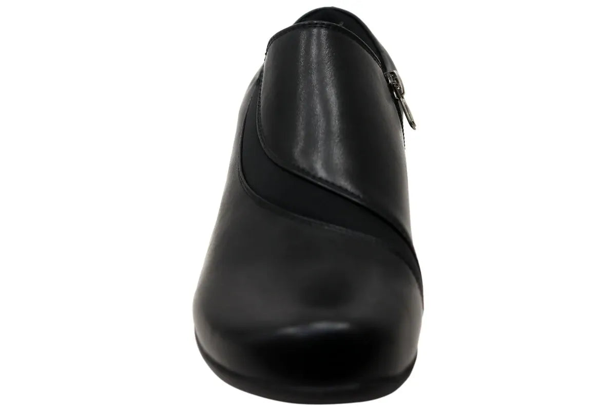 Panache Womens Raegan Comfortable Low Heel Shoes in Black