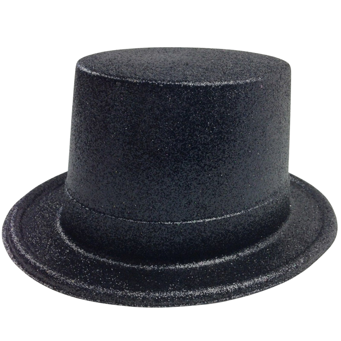 GLITTER TOP HAT Fancy Party Plastic Costume Tall Cap Fun Dress Up Sparkle-2