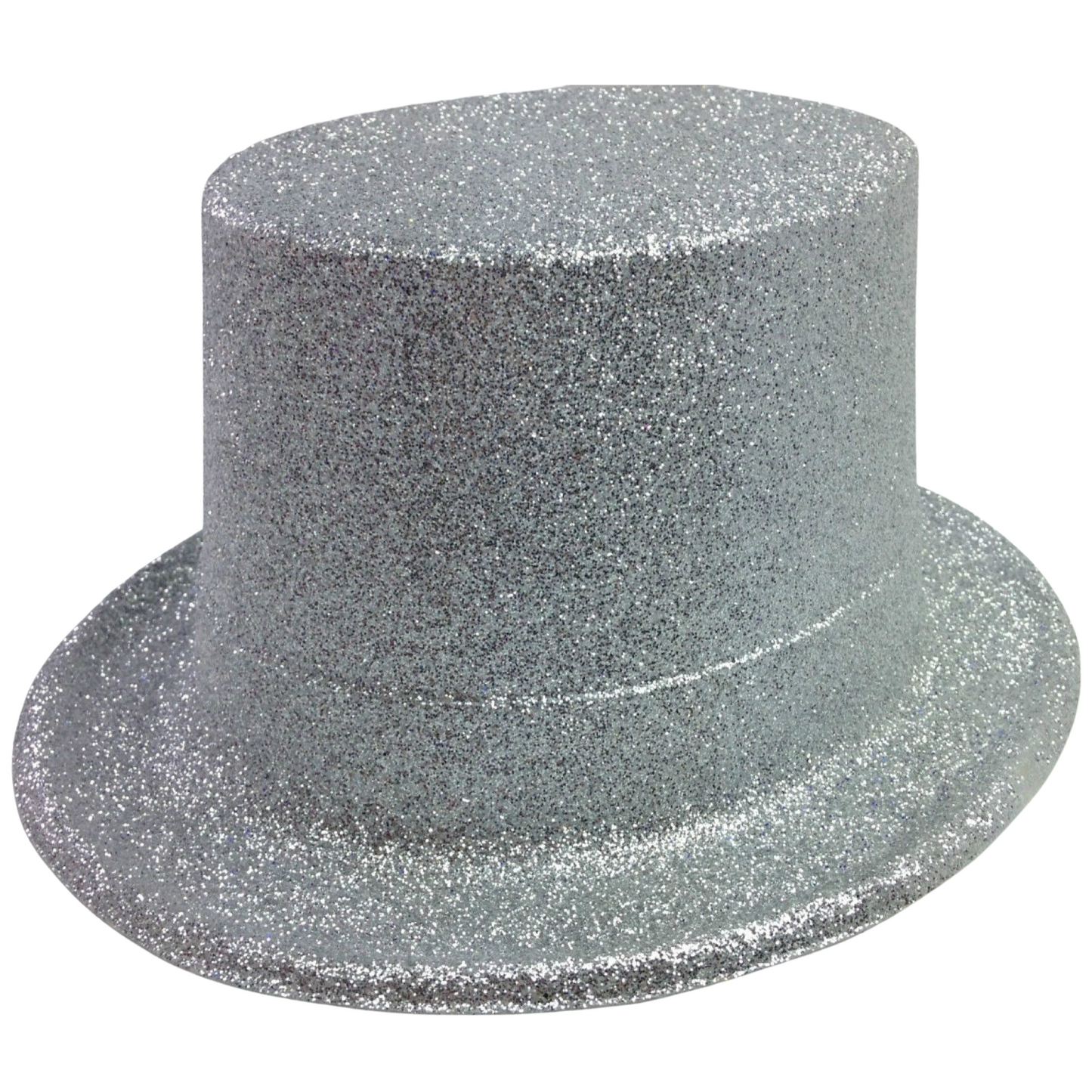GLITTER TOP HAT Fancy Party Plastic Costume Tall Cap Fun Dress Up Sparkle-12