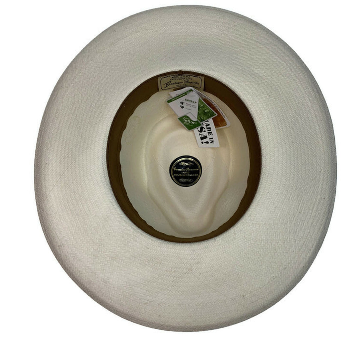 STRAW PANAMA CUENCA PLANTER HAT Sun Beach Golf Cap GRADE 8 Hand Made in USA