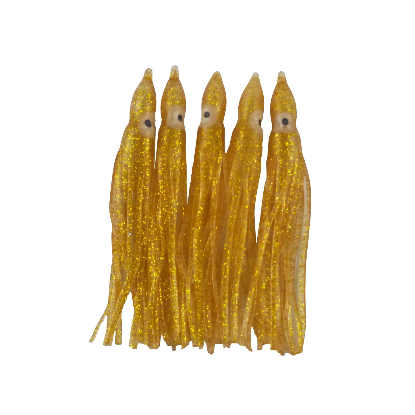 Swimerz Octopus Skirts 100mm Gold Glitter, 5 pack-0